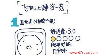 教你在飞机上怎样舒适睡觉 www.67xuexi.com