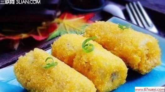 香酥炸香蕉的做法 www.67xuexi.com