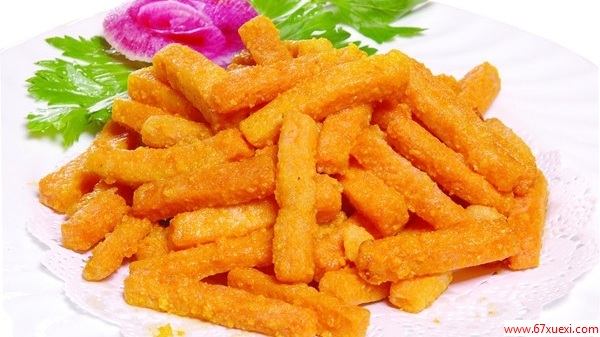 蛋黄焗南瓜的做法 www.67xuexi.com