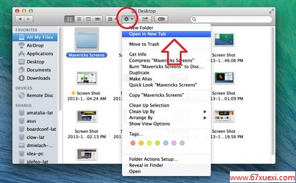 OS X MavericksFinder򿪲ͬǩ