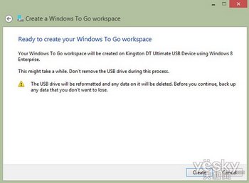 You're now ready to create your Windows To Go disk