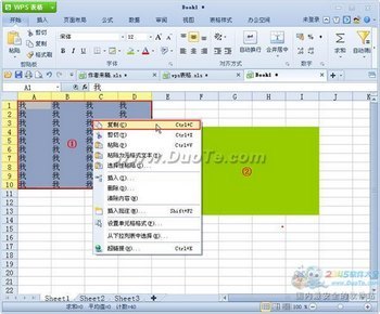 wps表格单元格内容的移动与复制